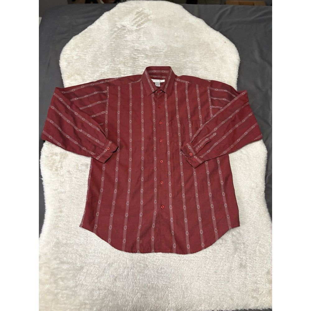 Vintage‎ Union Bay Men's Red Western Aztec Button Down Shirt Size Medium